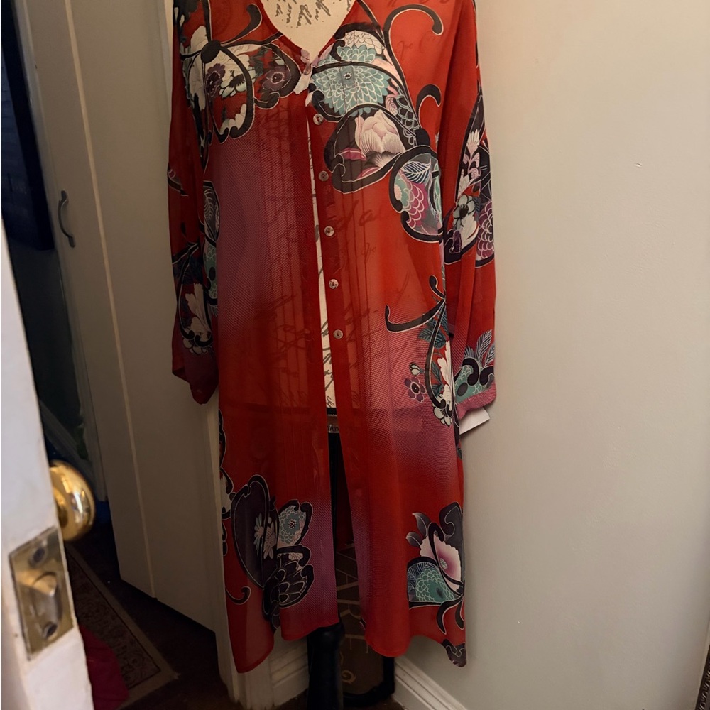 Citron Red Silk Garment